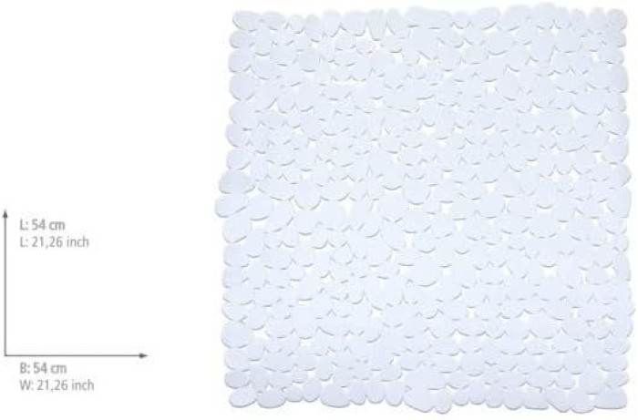 Wenko Duscheinlage Paradise, Quadratisch, Weiß, 54 x 54 cm, 20277100
