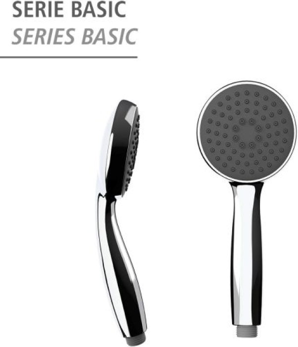 WENKO Duschkopf Mod. Basic Grau Ø 10 cm, 23944100