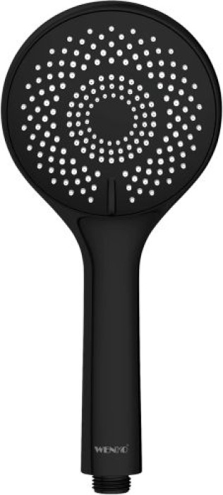 WENKO Duschkopf Watersaving Schwarz matt Ø 11 cm, 24924100