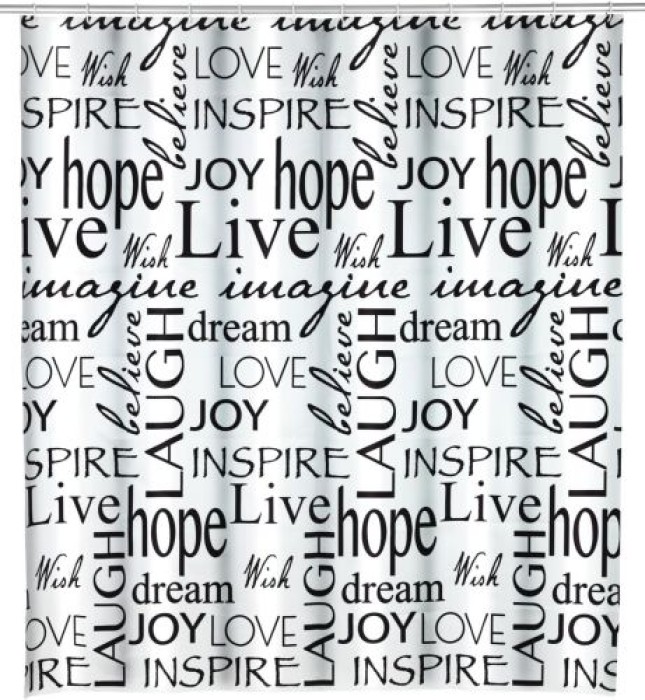 WENKO Duschvorhang Live 180 x 200 cm, 25743100