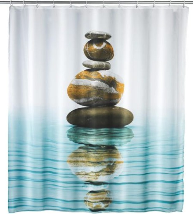 Wenko Duschvorhang Meditation, 180 x 200 cm waschbar, 20961100