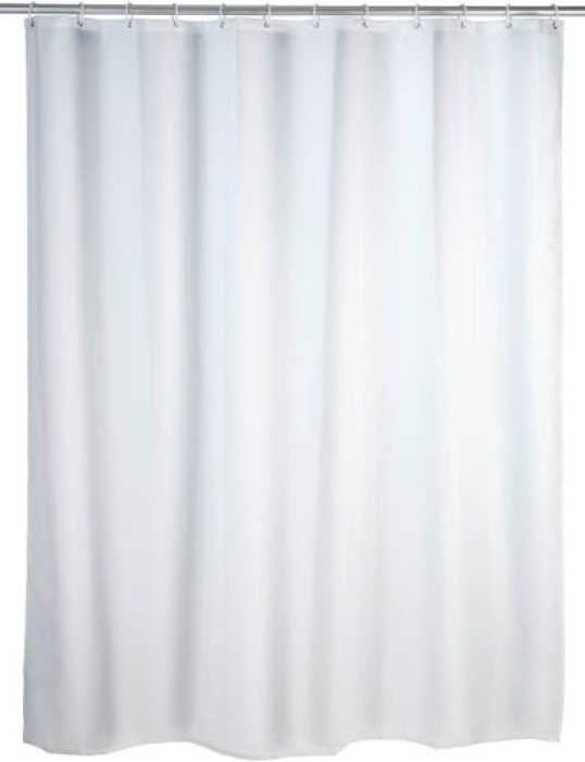 Wenko Duschvorhang Uni Weiß, 120 x 200 cm waschbar, 19145100