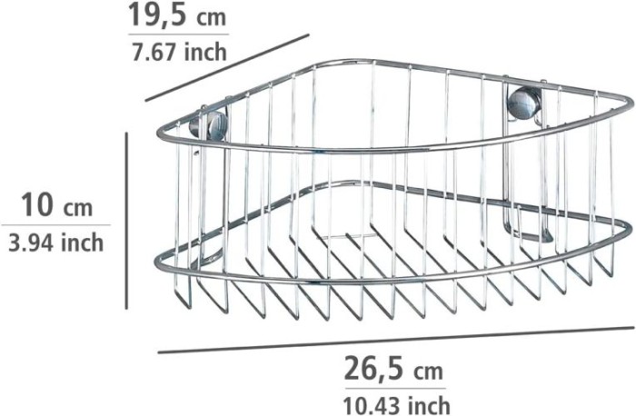 WENKO Eckablage groß Classic - Stahl, 21431100