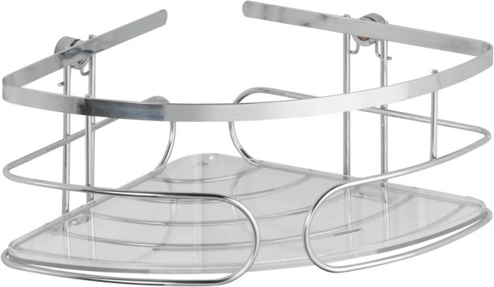 WENKO Eckablage groß Premium Edelstahl, rostfrei, 26.5 x 10 x 19 cm, 21433100
