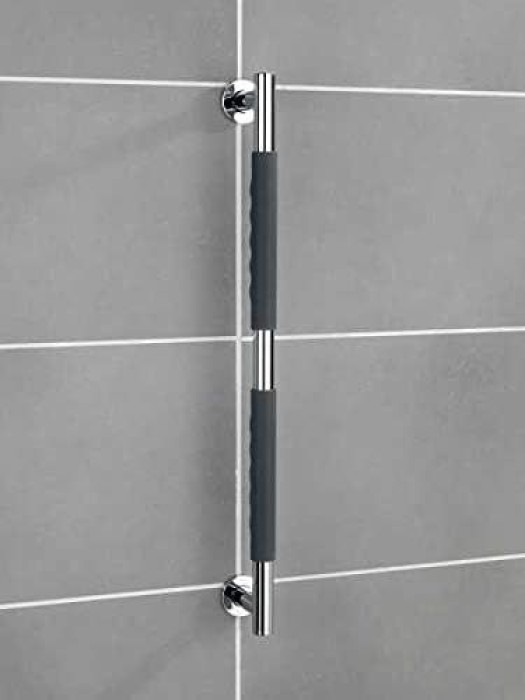 Wenko Edelstahl Wandhaltegriff Secura 65,5 cm Bad-Sicherheitsgriff, belastbar bis 120 kg, 23286100
