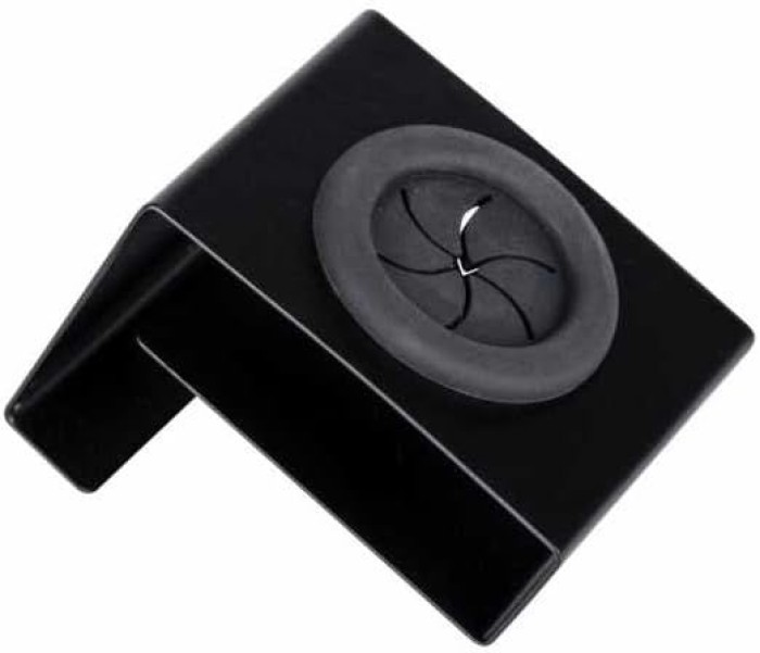 WENKO Haken Mod. Push Matt Schwarz aus rostfreiem Edelstahl und TPR-Kunststoff, 55008100