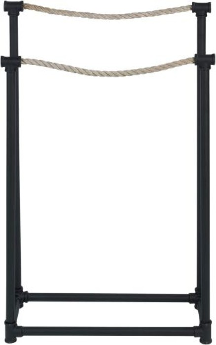 WENKO Handtuchständer Osuna Kleiderständer, 50.5 x 85.5 x 20 cm, Schwarz Metall, 23714100