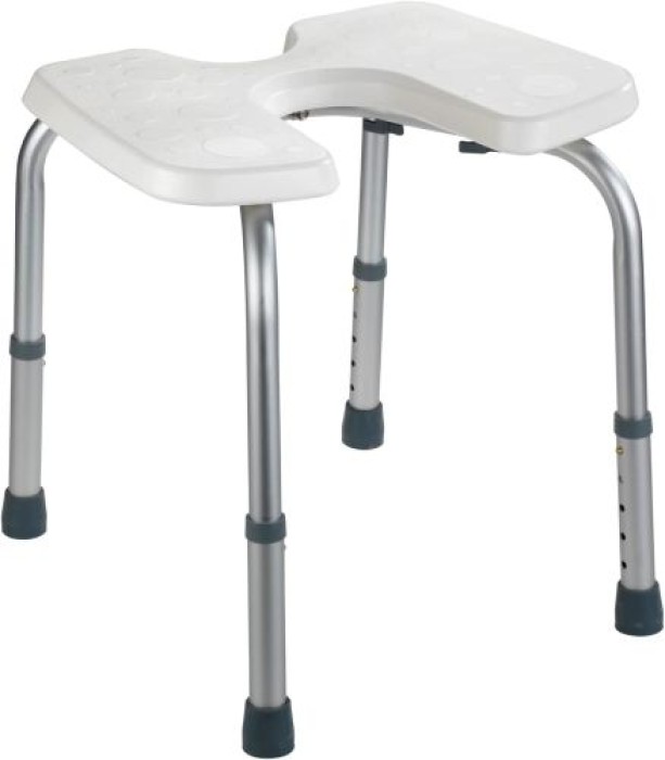 WENKO Hygienehocker Secura, höhenverstellbar, Kunststoff, Weiß, 206051100