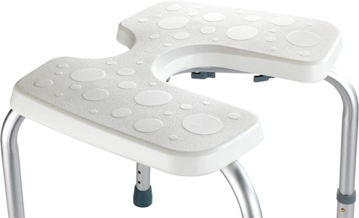 WENKO Hygienehocker Secura, höhenverstellbar, Kunststoff, Weiß, 206051100