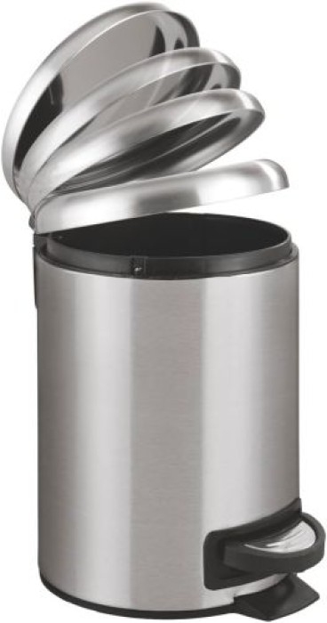 WENKO Kosmetik Treteimer Leman Easy Close, Edelstahl, 3 Liter mit herausnehmbarem Einsatz, 22702100
