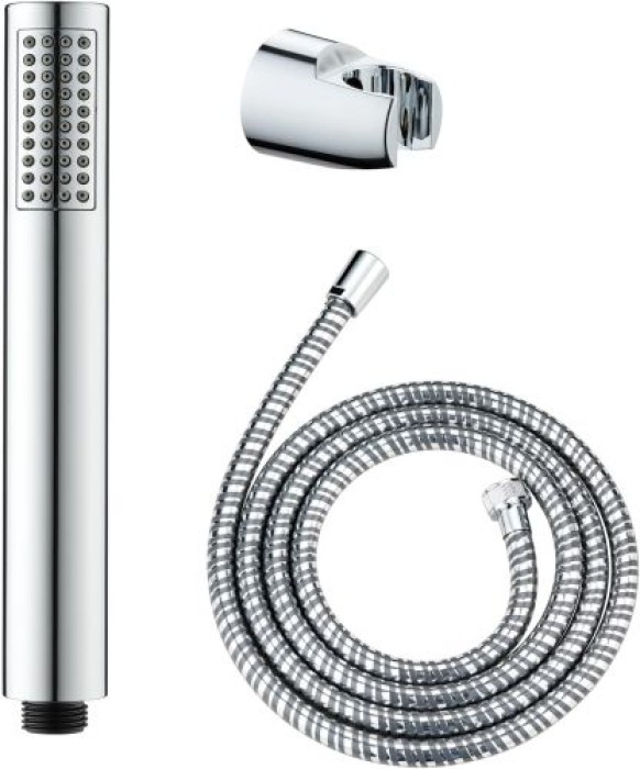 WENKO Mod. Basic Line Duschkopf Set Wanne, 3-teilig klassische Stab-Handbrause,24919100