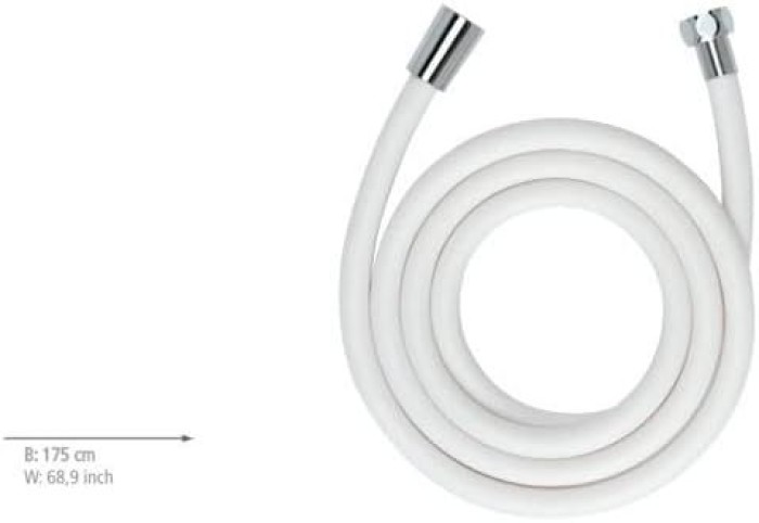 WENKO Mod. Design Duschschlauch Weiß matt 175 cm, 24006100
