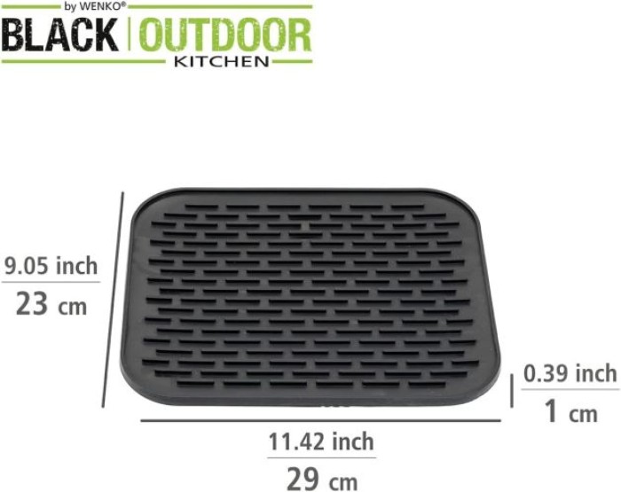 WENKO Silikonablage Mod. Minu Schwarz aus hitzebeständigem Silikon, 55006100