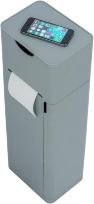 WENKO Stand WC-Garnitur Mod. Imon 6 in 1 Grau matt mit Ablage, 24213100
