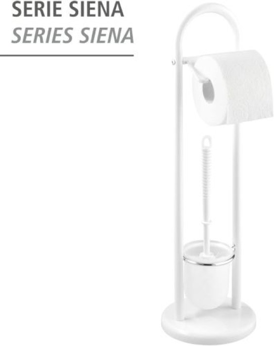 WENKO Stand WC-Garnitur Mod. Siena Weiß aus Stahl, 17092100