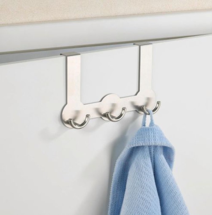 WENKO Türgarderobe Rondo 3 Haken, Edelstahl rostfrei, 4468040100