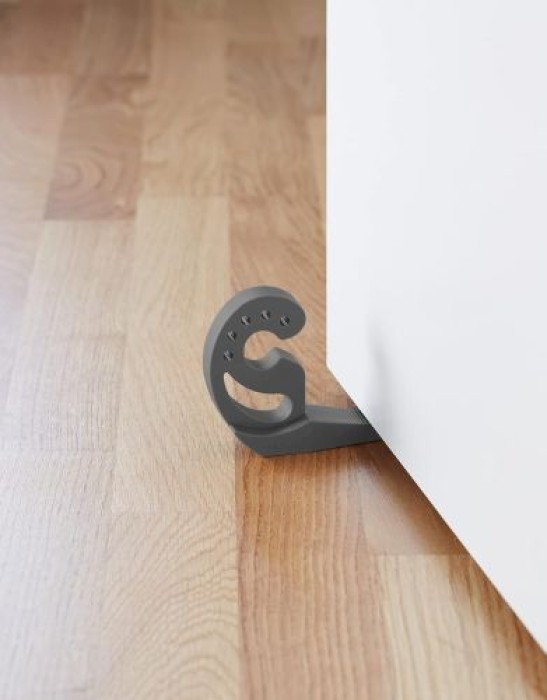 WENKO Türstopper und Fensterstopper Multi-STOP® Anthrazit für Türen, Fenster und Schubladen, 50511100