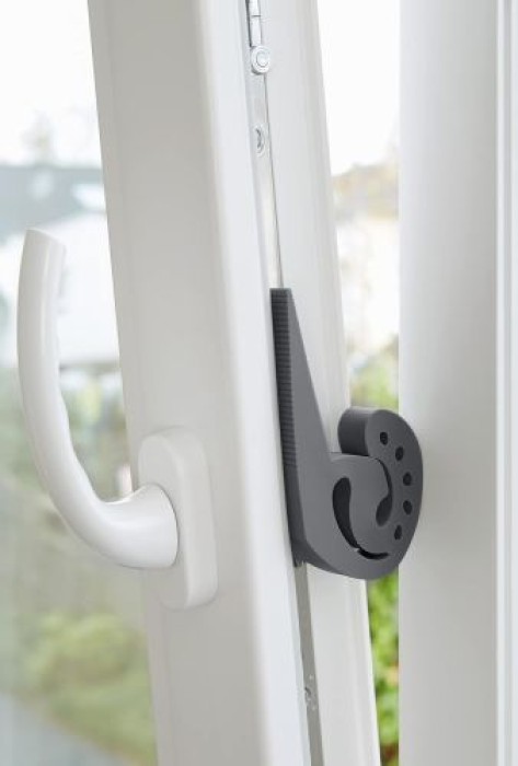 WENKO Türstopper und Fensterstopper Multi-STOP® Anthrazit für Türen, Fenster und Schubladen, 50511100