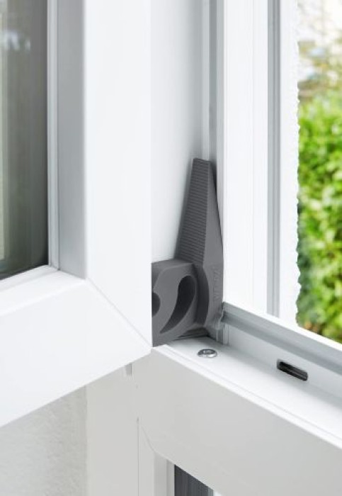 WENKO Türstopper und Fensterstopper Multi-STOP® Anthrazit für Türen, Fenster und Schubladen, 50511100
