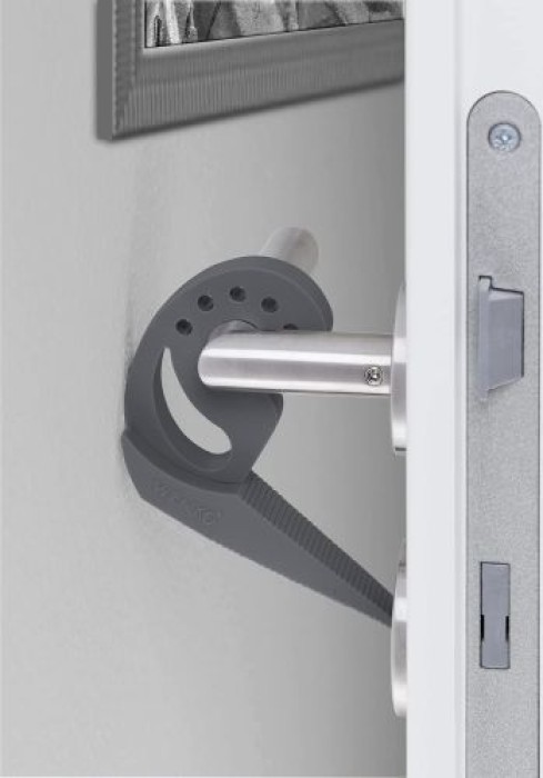 WENKO Türstopper und Fensterstopper Multi-STOP® Anthrazit für Türen, Fenster und Schubladen, 50511100