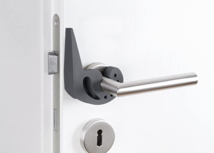 WENKO Türstopper und Fensterstopper Multi-STOP® Anthrazit für Türen, Fenster und Schubladen, 50511100
