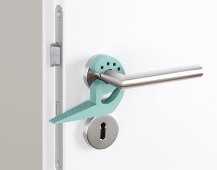 WENKO Türstopper und Fensterstopper Multi-STOP® Mint für Türen, Fenster und Schubladen, 50514100