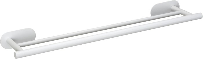 WENKO Turbo-Loc® Badetuchstange Duo Mod. Orea White matt, 60 cm aus rostfreiem Edelstahl, 26005100