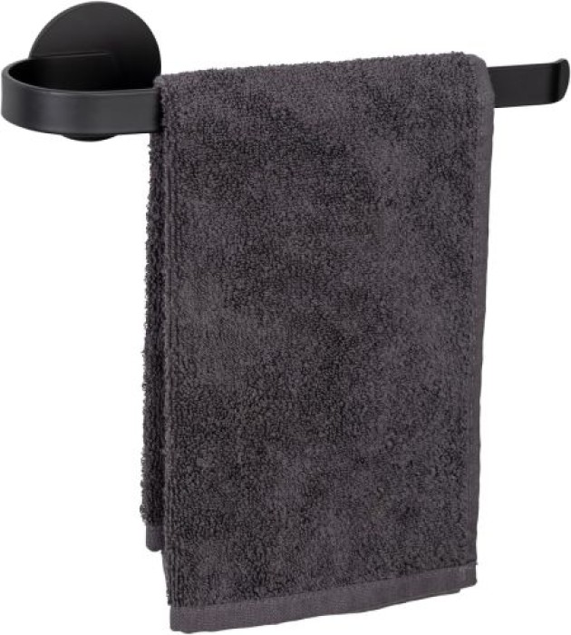 WENKO Turbo-Loc® Handtuchhalter Mod. Bivio Black matt aus Aluminium, 26173100