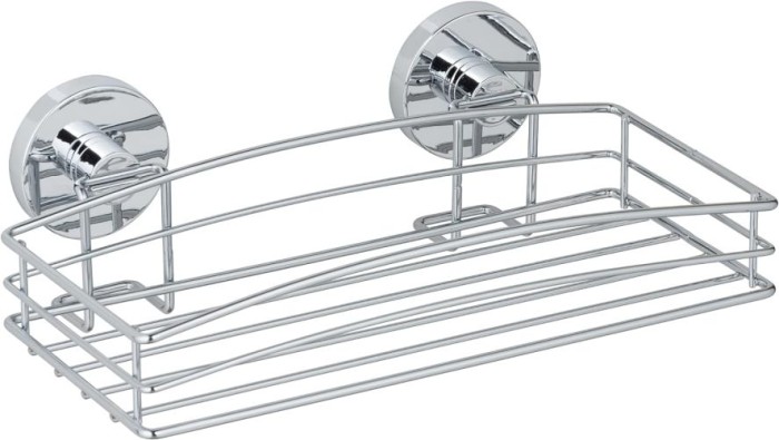 WENKO Vacuum-Loc® Wandablage, Befestigen ohne bohren aus hochglanzpoliertem, verchromtem Stahl, 20883100