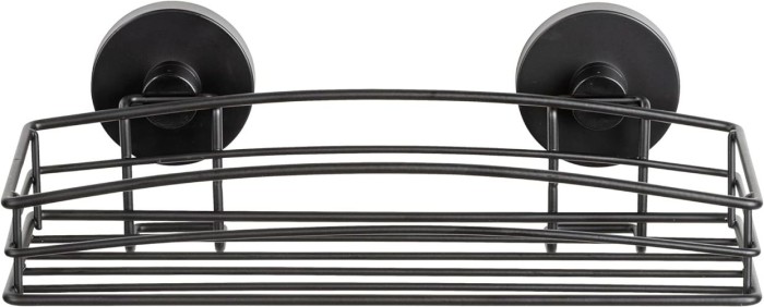 WENKO Vacuum-Loc® Wandablage Schwarz Wandablage, Befestigen ohne bohren, 24732100