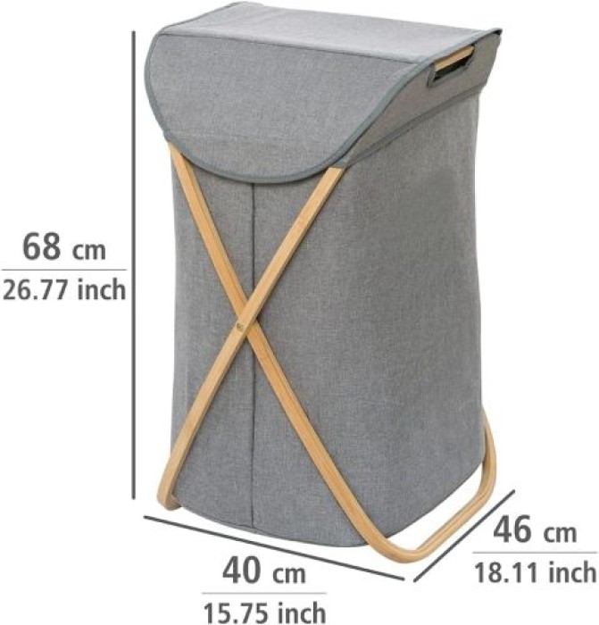 WENKO Wäschesammler Bahari, 79 Liter, 40 x 68 x 46 cm, 62211100