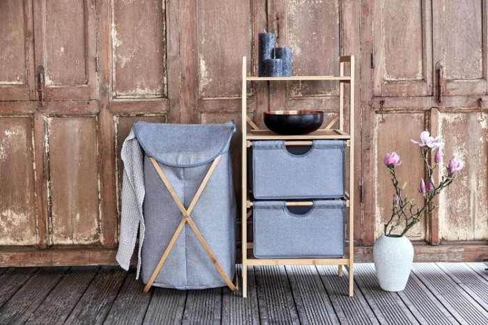 WENKO Wäschesammler Bahari, 79 Liter, 40 x 68 x 46 cm, 62211100