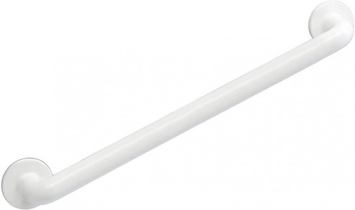 WENKO Wandhaltegriff Secura Weiß - Bad-Sicherheitsgriff für Badewanne oder WC, Aluminium, 64.5 x 7 x 8 cm, Weiß 17933100