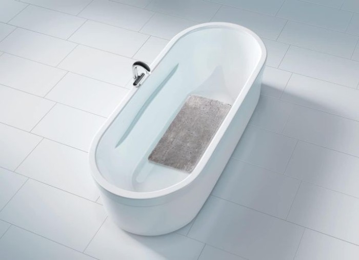 WENKO Wanneneinlage Modell Concrete 70 x 40 cm, 23798100