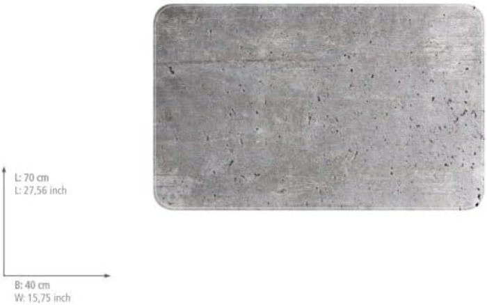WENKO Wanneneinlage Modell Concrete 70 x 40 cm, 23798100