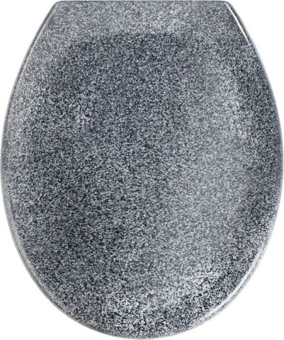 WENKO WC-Sitz Mod. Ottana hygienischer Premium Toilettensitz mit Absenkautomatik in Granitfarbe, 18902100