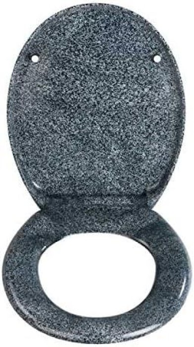 WENKO WC-Sitz Mod. Ottana hygienischer Premium Toilettensitz mit Absenkautomatik in Granitfarbe, 18902100