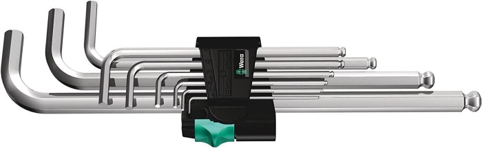Wera 950 PKL/9 SM N Winkelschlüsselsatz, metrisch, gestellverchromt, 9-teilig, 05022087001