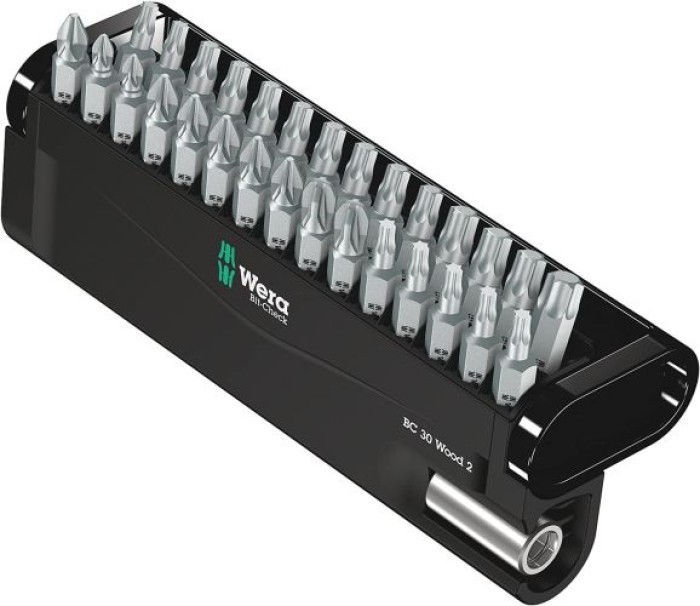 Wera Bit-Sortiment, Bit-Check 30 Wood 2, 30-teilig, 05057432001