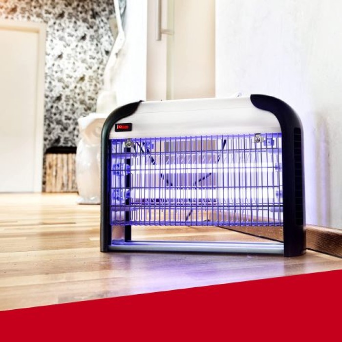 Windhager Fluginsekten Schutzlampe COMFORTABLE +, Insektenvernichter, Insektenlampe, Mückenvernichter, Mückenschutz, Gift-und chemiefrei, für 100m², 20Watt, 03529 9 x 65 x 31cm 03529