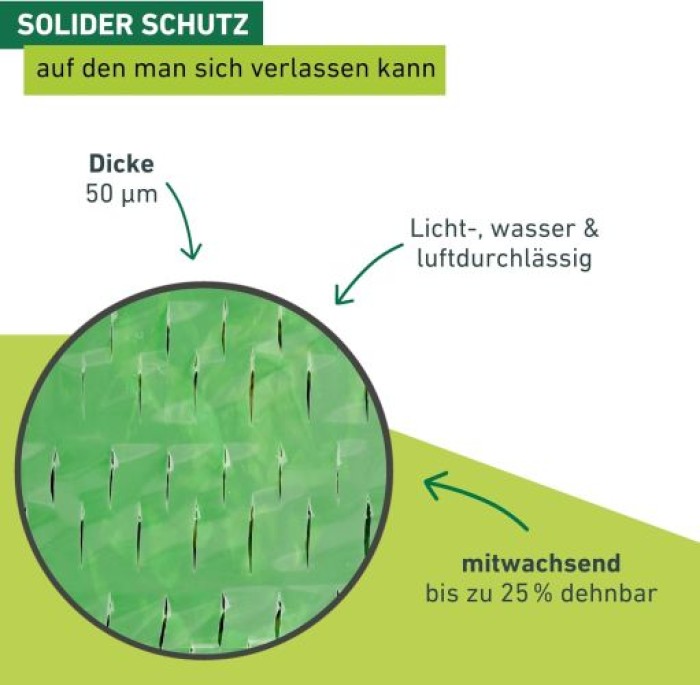 Windhager Frühbeet-Schlitzfolie mitwachsend, für Ganzjahresschutz, grün, 7,2 x 1,4m, 6764