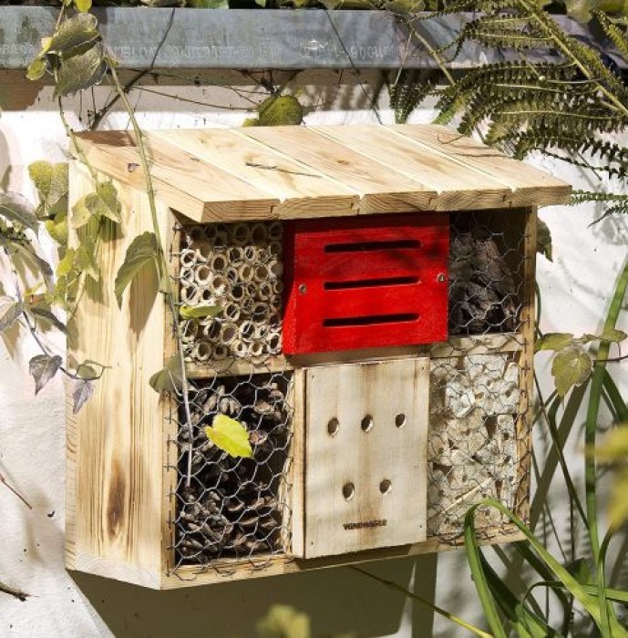Windhager Insektenhotel ZUR LINDE braun, 13,5 x 30 x 27 cm 06991