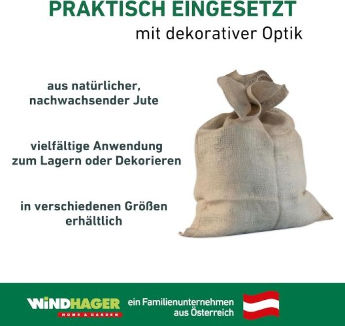 Windhager Jute Sack Winterschutz Natur, 80 x 60 cm, 6386