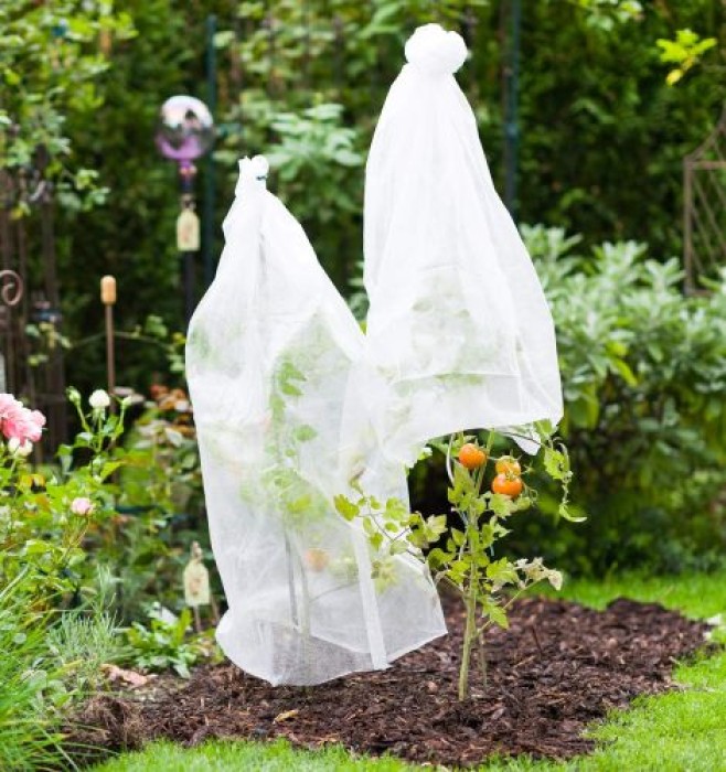 Windhager ÖKO-Tomatenvliesschlauch, erdölfrei, 18 g/m², 0,75 x 10 m, weiß, 6718