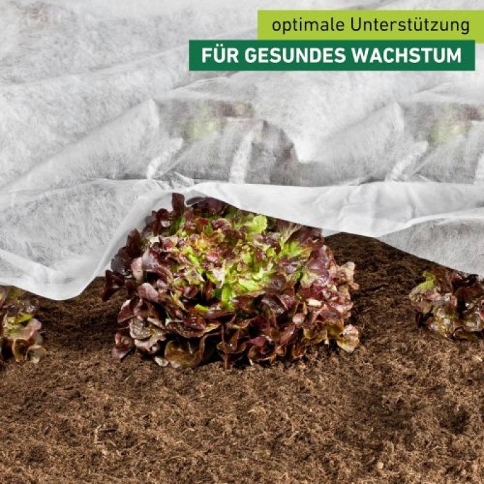 Windhager ÖKO-Wachstumsvlies, steigert den Ernte-Ertrag, 18 g/m², 5 x 1,5 m, weiß,  6717