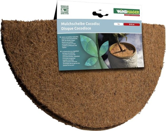 Windhager Kokos-Mulchscheibe COCODISC Winterschutz, Ø 45 cm, 06555