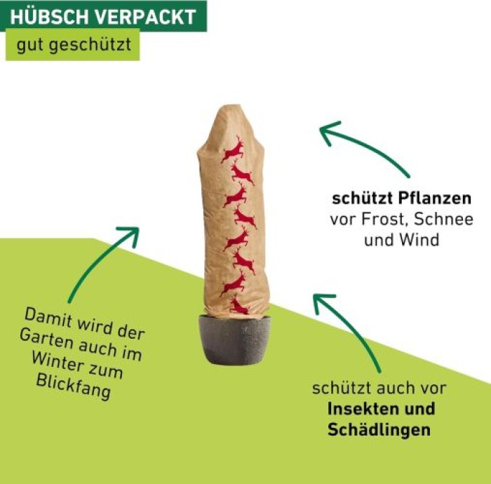 Windhager Winter-Deko-Vlieshaube Protect L, 0,6 x 1,8m, 06839