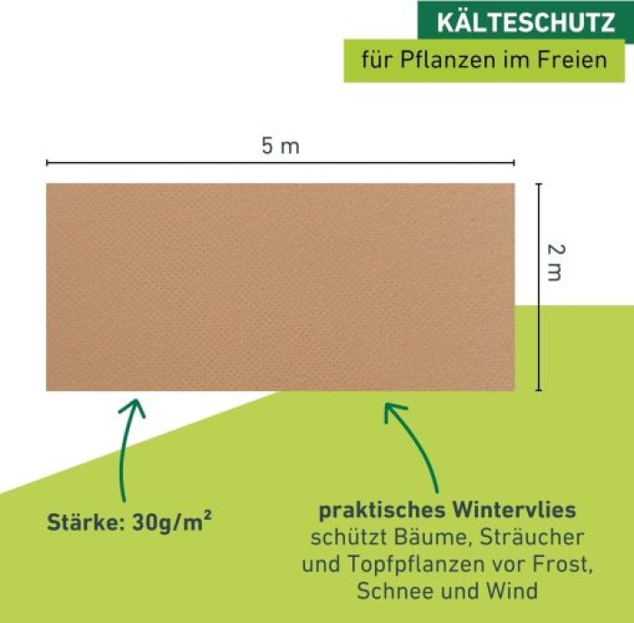 Windhager Winter-Vlies PROTECT, 2 x 5 m, 30g/m², 06258