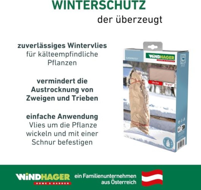 Windhager Winter-Vlies Superprotect, Kälteschutz, 1,5 x 3 m, 06722