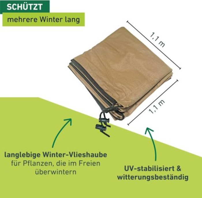 Windhager Winter-Vlieshaube PROTECT, 1,1 x 1,1 m, beige, 06832